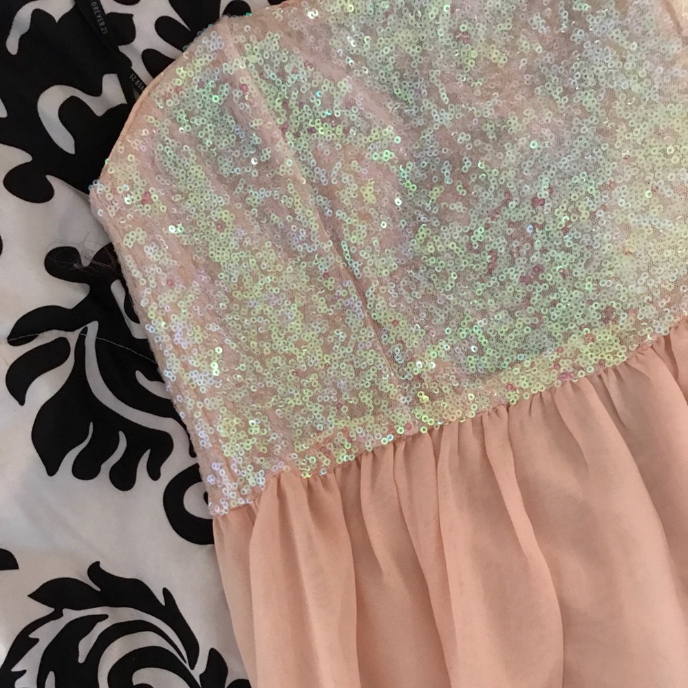 Light pink high low dress